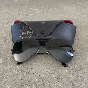 RAY BAN Outdoorsman Il Aviator Sunglasses in Black Chrome